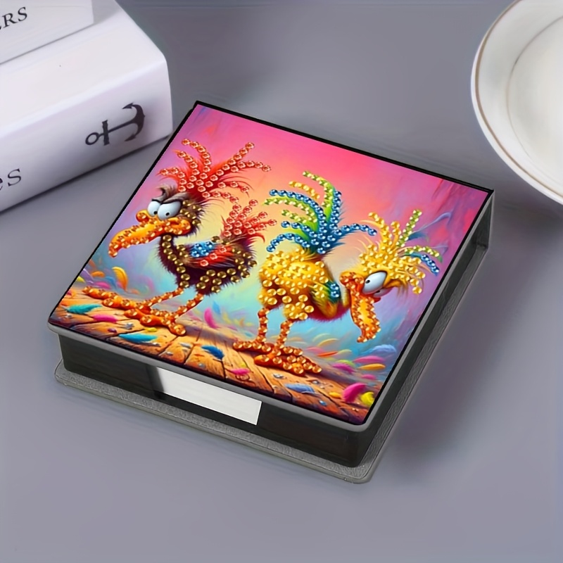 TEMU 1 Ensemble de Boîte à Mémos de Kit de Peinture Diamant 5D au Design Créatif Spécial sur le Thème des Poussins, en Cristal de Spéciale Adaptés à