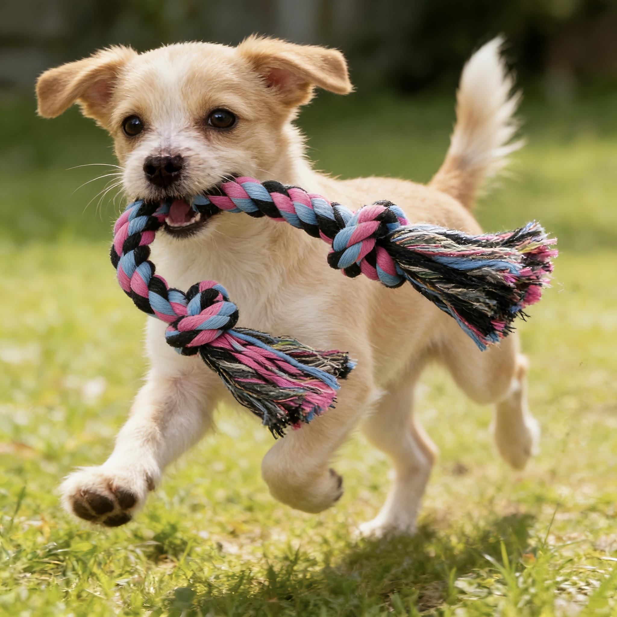 TEMU Puppy Rope Toy, Dog Rope Toy For Small Dogs, Puppy Teething Toys, Interactive Tug Of Toy For Puppies Boredom, Dog Chew Toys For Aggressive Chewers Small Breed