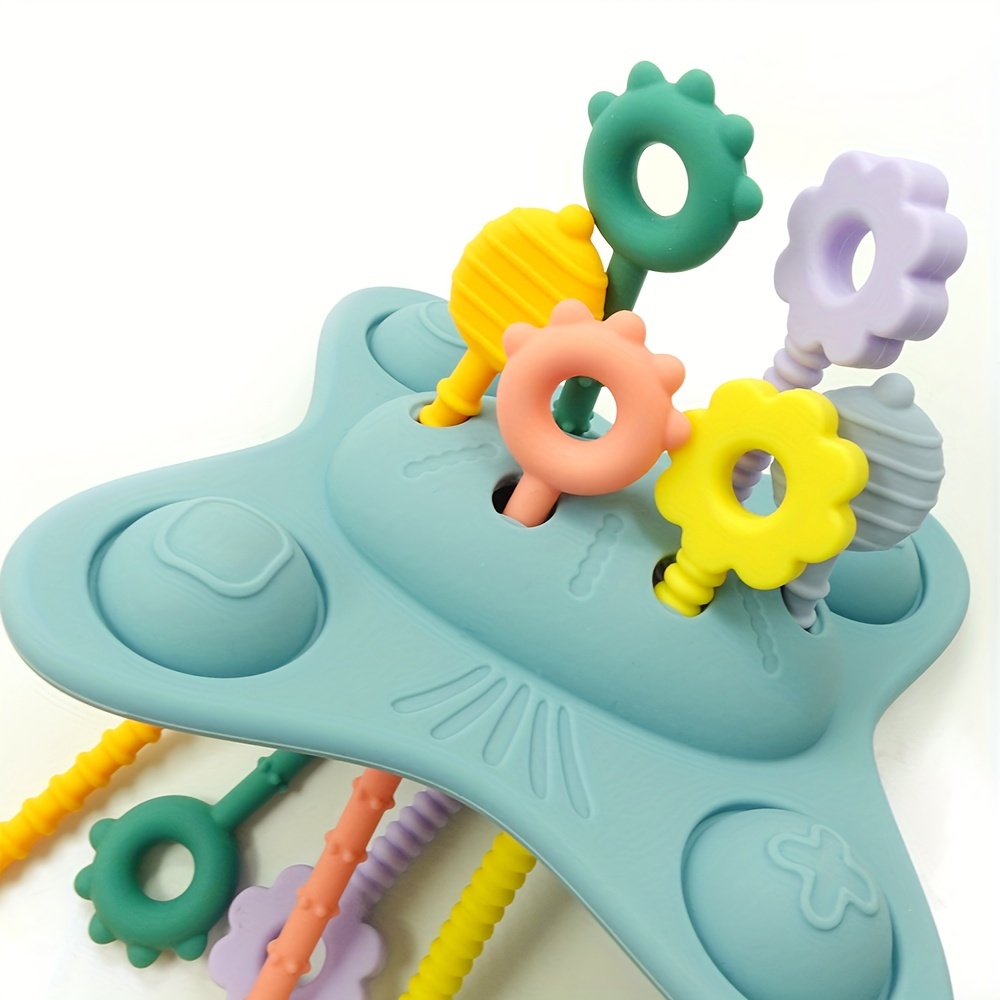 Juguete Montessori De Tracción De Silicona Para Bebés: Estimulación Sensorial Y Motricidad Fina, Ideal Para Regalar