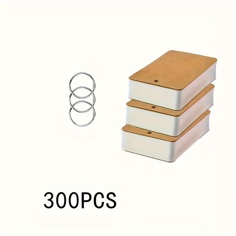 100/300sheets White Blank Cards Study Cards, Note Card Pad With Binder Ring, Paper Word Vocabulary Cards For Learning, Greeting Cards - Office Supplies - Cardstock - Index Cards