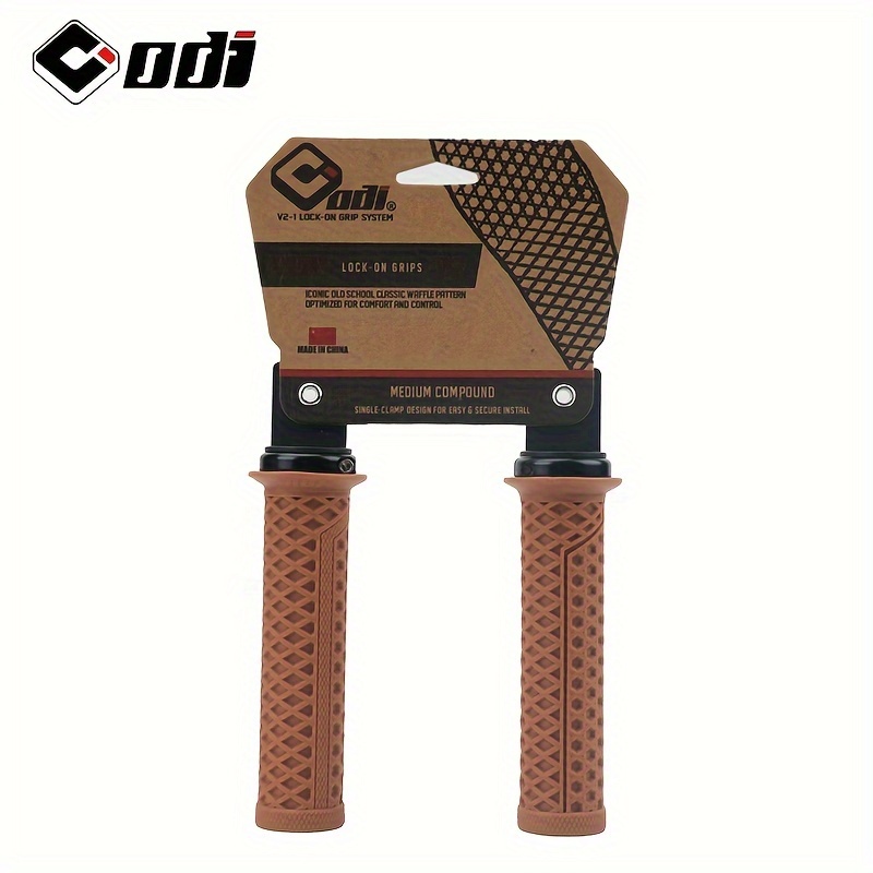 TEMU Silicone Mountain Bike Grips, Lockable Mtb Cuffs, Shock-absorbing Anti-slip Handlebar Covers For Cycling, Mountain Bike