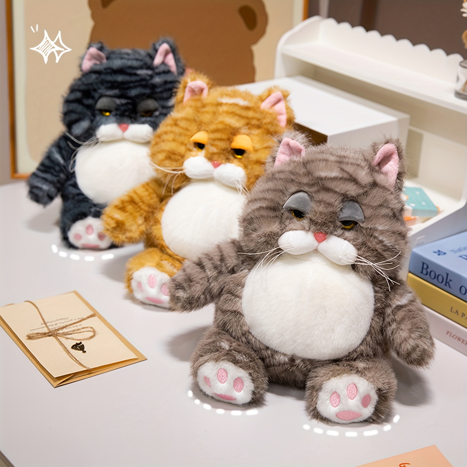 Fat Cat Plush Toys Lifelike Yellow Temu Canada