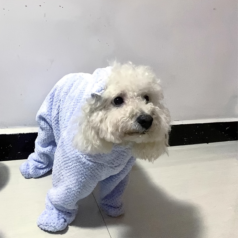 

1pc Pet Bathrobe Towel - Quick-dry Absorbent Microfiber Robe For Dogs And Cats, All Sizes - Soft Polyester Fiber Dog Drying Towel For After Bath, Pool, Beach