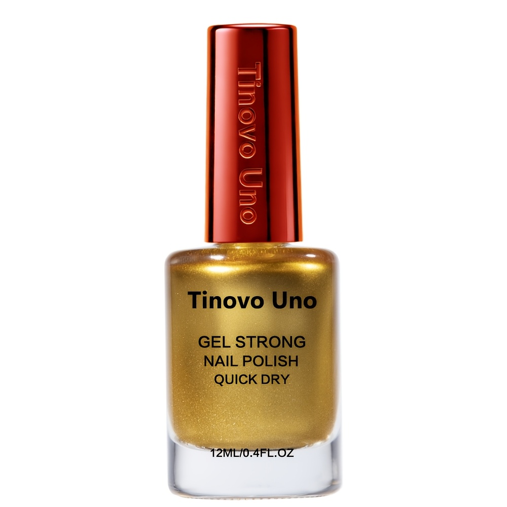 Image of Tinovo Mirror Metallic Polish 12ml, Natural Drying, Quick And Natural Fast-drying, Metallic Burnt Finish Nail Polish, Suitable For All Kinds Of Holiday Parties, A Metallic High-end Golden Manicure