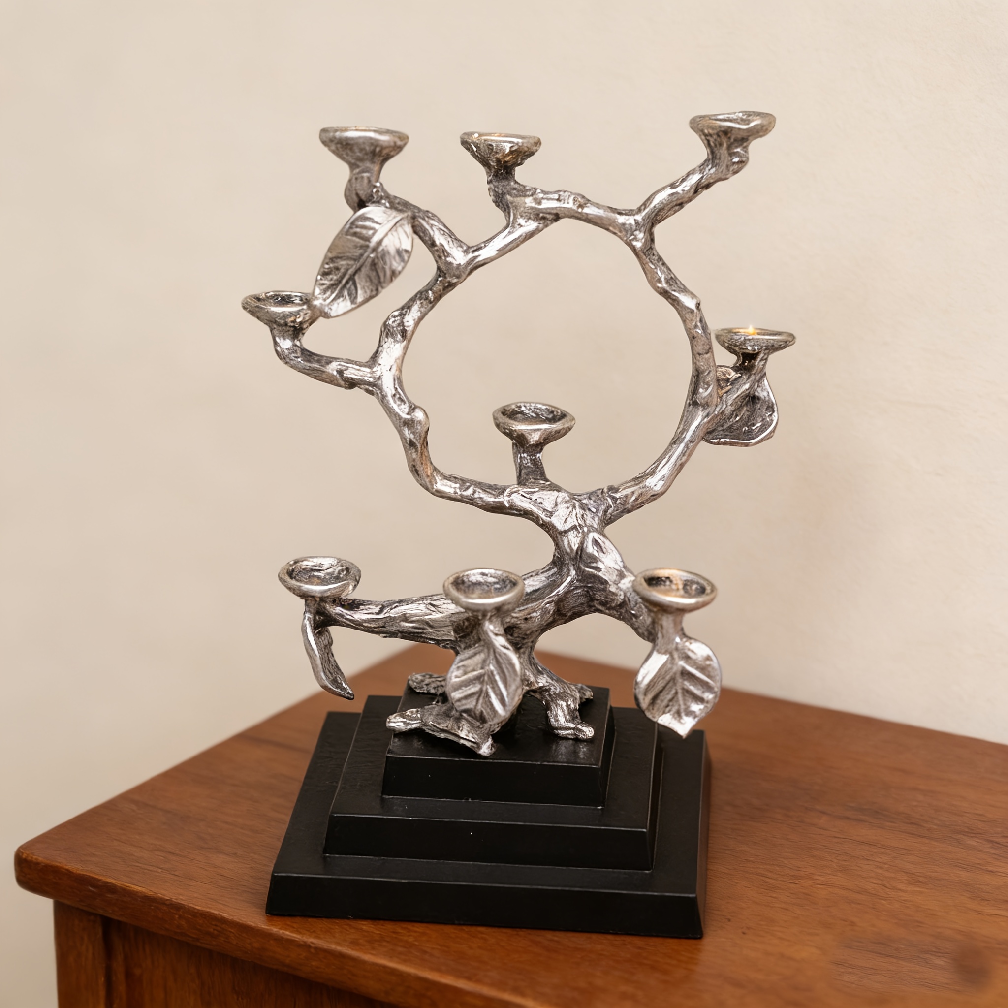 TEMU 1pc Bohemian Chakra Tree Of Life Crystal Ball Stand - Sturdy Iron Display For 7 Chakra, Meditation & Decor, Spiritual Gift Suitable For