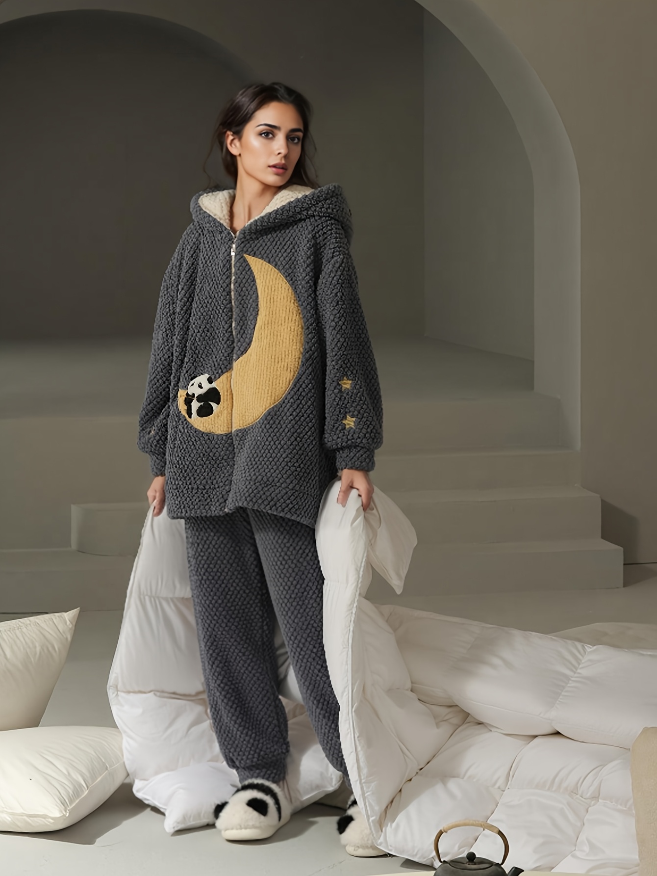 Femmes sous-vêtement thermique ensembles hiver épa... - Grandado