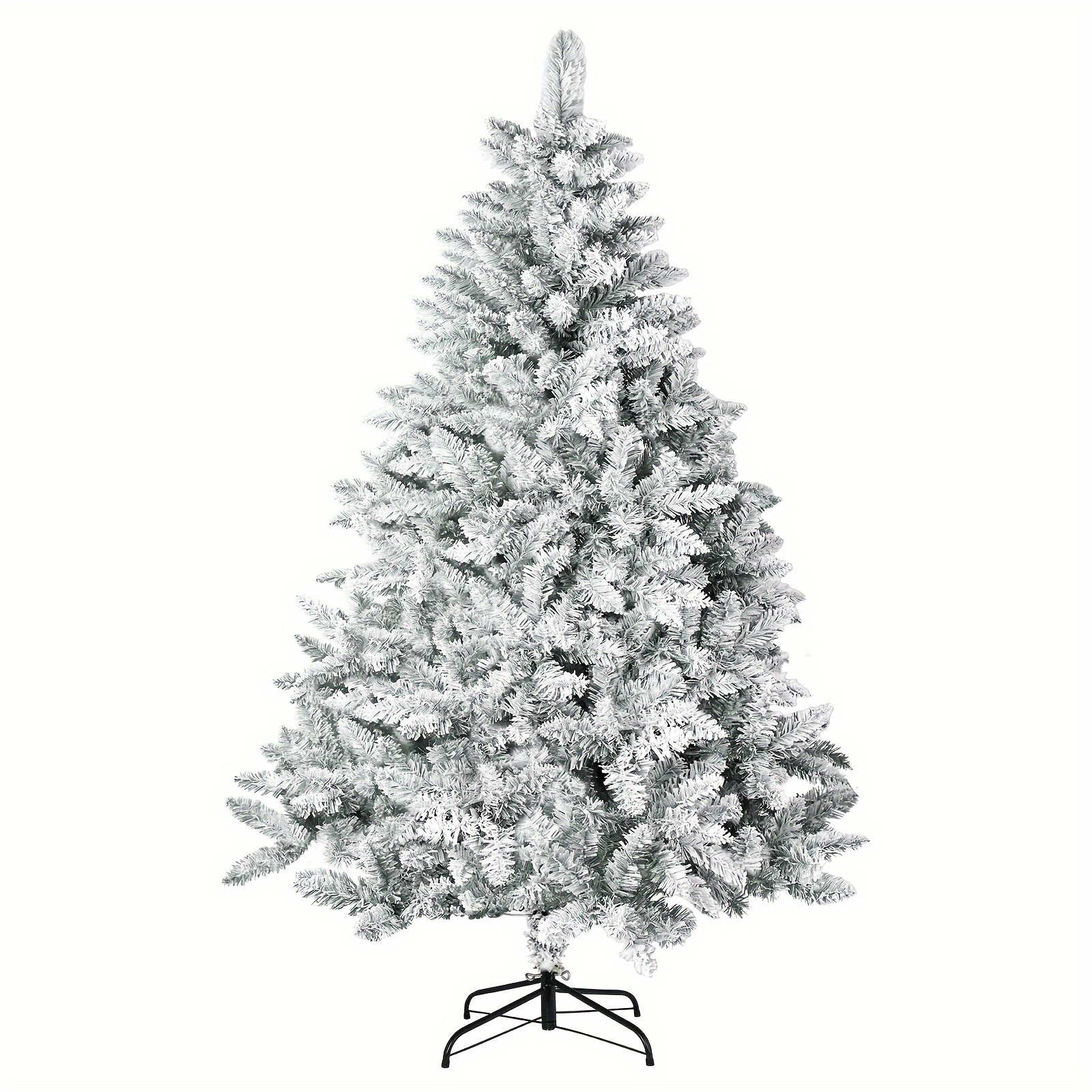 

7ft Christmas , 1, 000 , Flocked Christmas Metal Stand For And Decoration ()