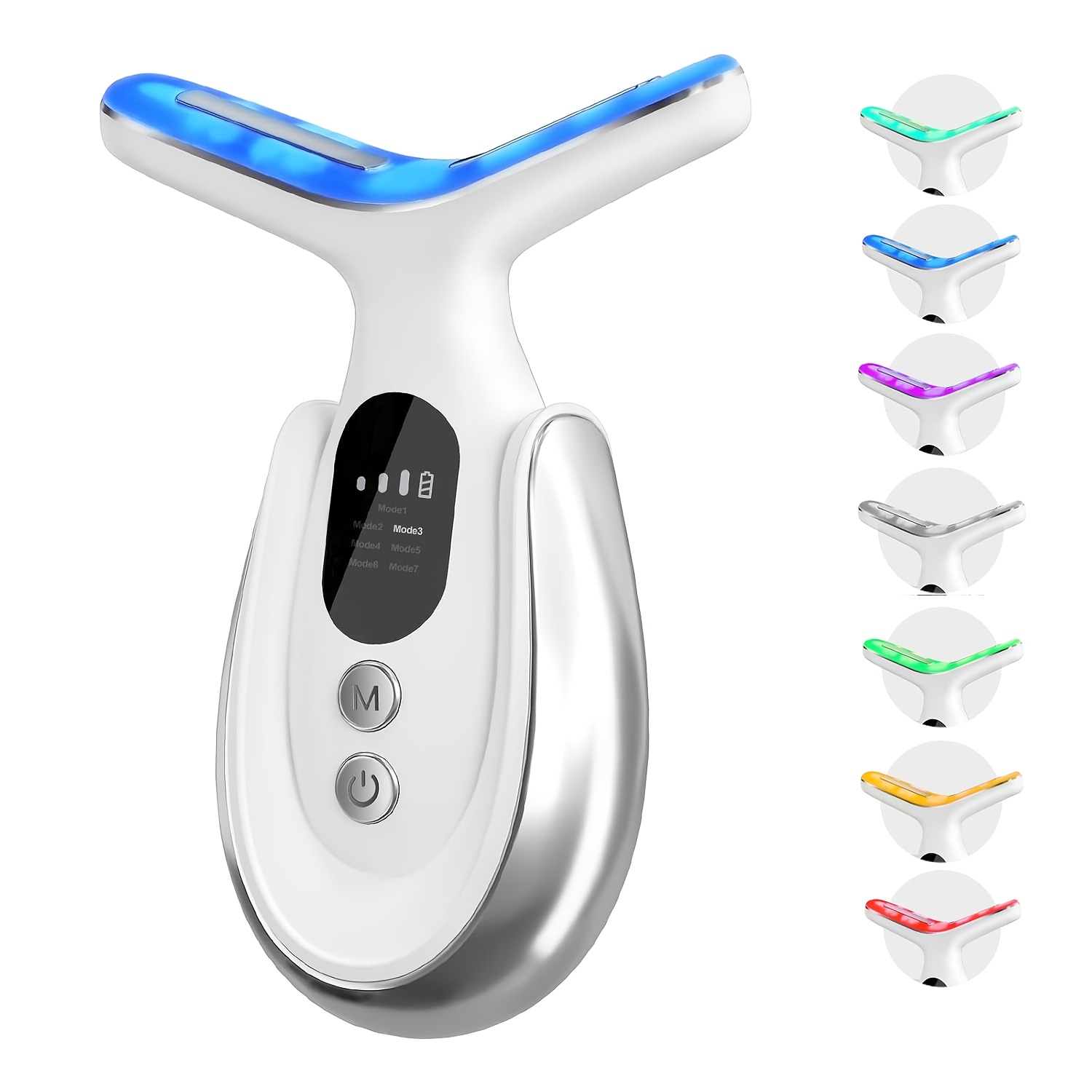 

Portable 7-in-1 Facial & Neck Massager - Usb Rechargeable, For Home & Travel, Ideal Women's Gift