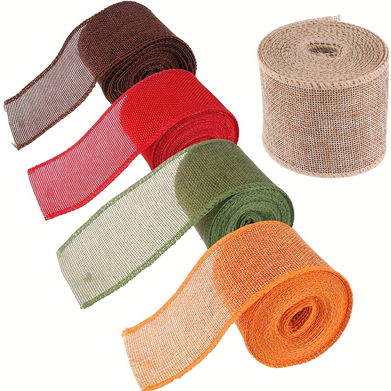 

Burlap- Christmas , 3m Roll, 6cm - For Decorations & Wrapping