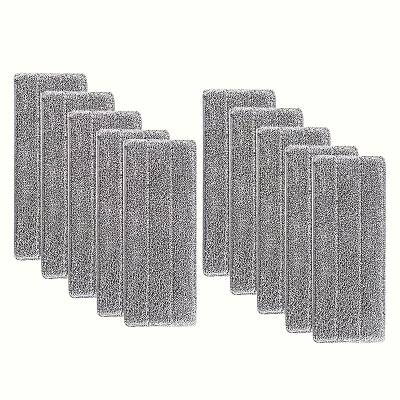 Image of 10-pack Microfiber Mop Replacement Pads - Washable, Reusable Flat Floor Cleaning Cloths For Wet And Dry Mopping, Dust Removal, Easy-to-install Mop Heads, Suitable For Home And Office Supplies