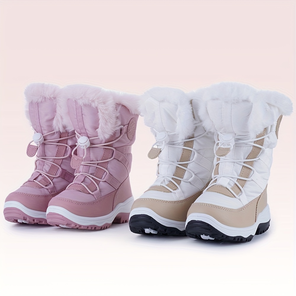 Meisjes Winter Sneeuwlaarzen, Fleece Gevoerd Warm