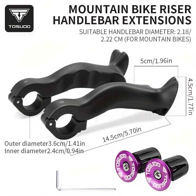 lightweight bicycle extended handlebar grips black Temu New Zealand