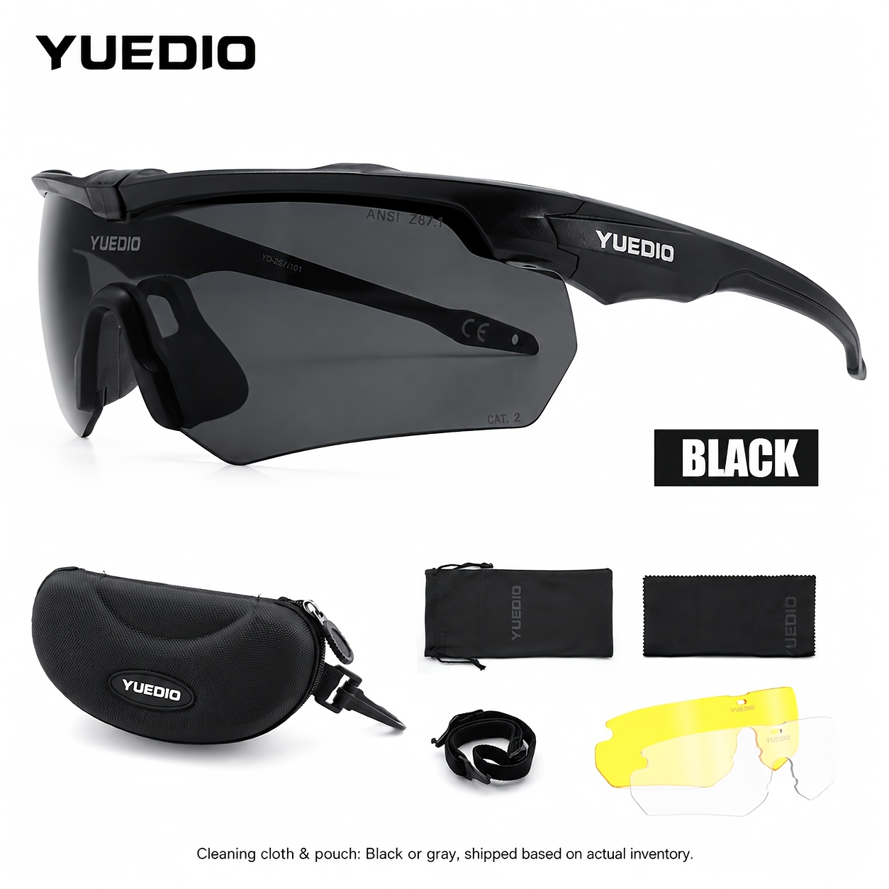 Uv400 3- Sunglasses Tr90 Frame Interchangeable Lenses Lightweight Cycling Glasses For Running Fishing