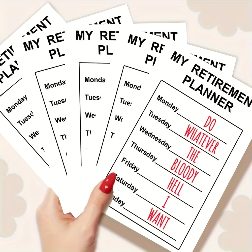 Funny Retirement Planner Greeting Card Anyone Ideal - Temu