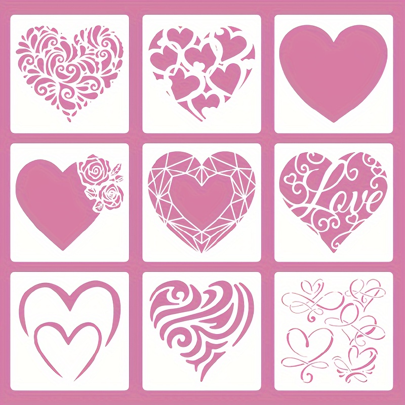 Heart Stencil for Painting DIY Decorative Stencil Paint Stencil