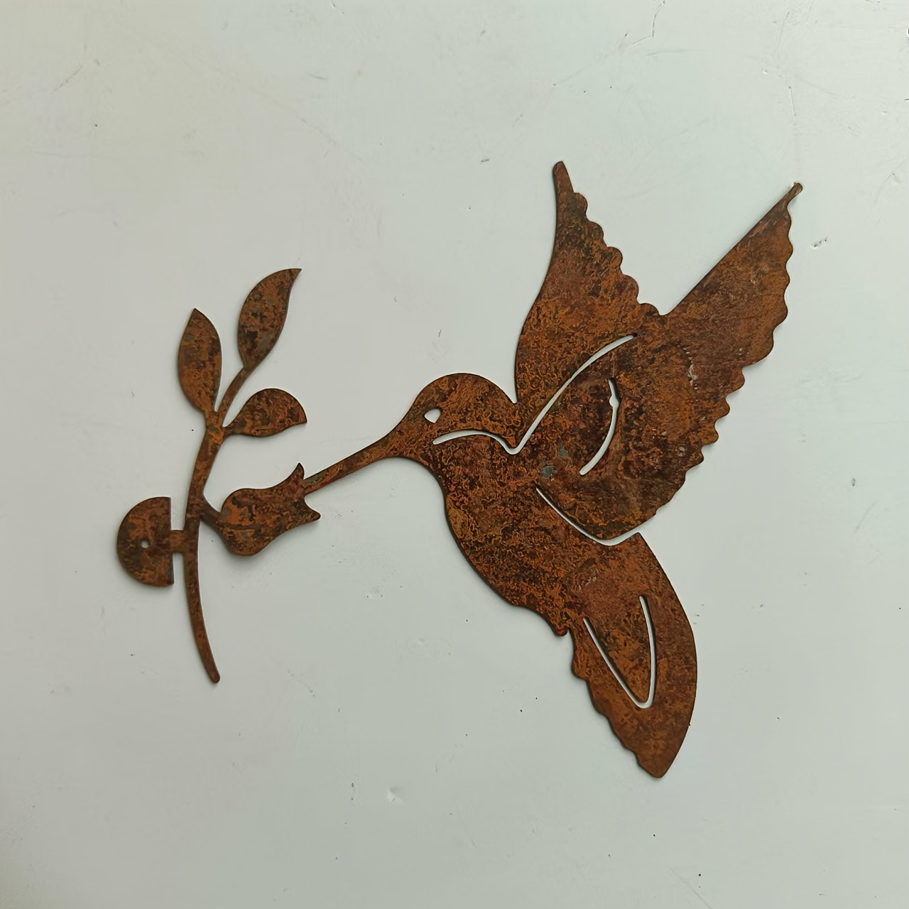 TEMU 【2d Flat】 [2d Flat] 1pc Rusty Hummingbird Garden Gift / Metal Hummingbird Garden Art / Rustic Bird Gift / Hummingbird Garden Decor / Hummingbird
