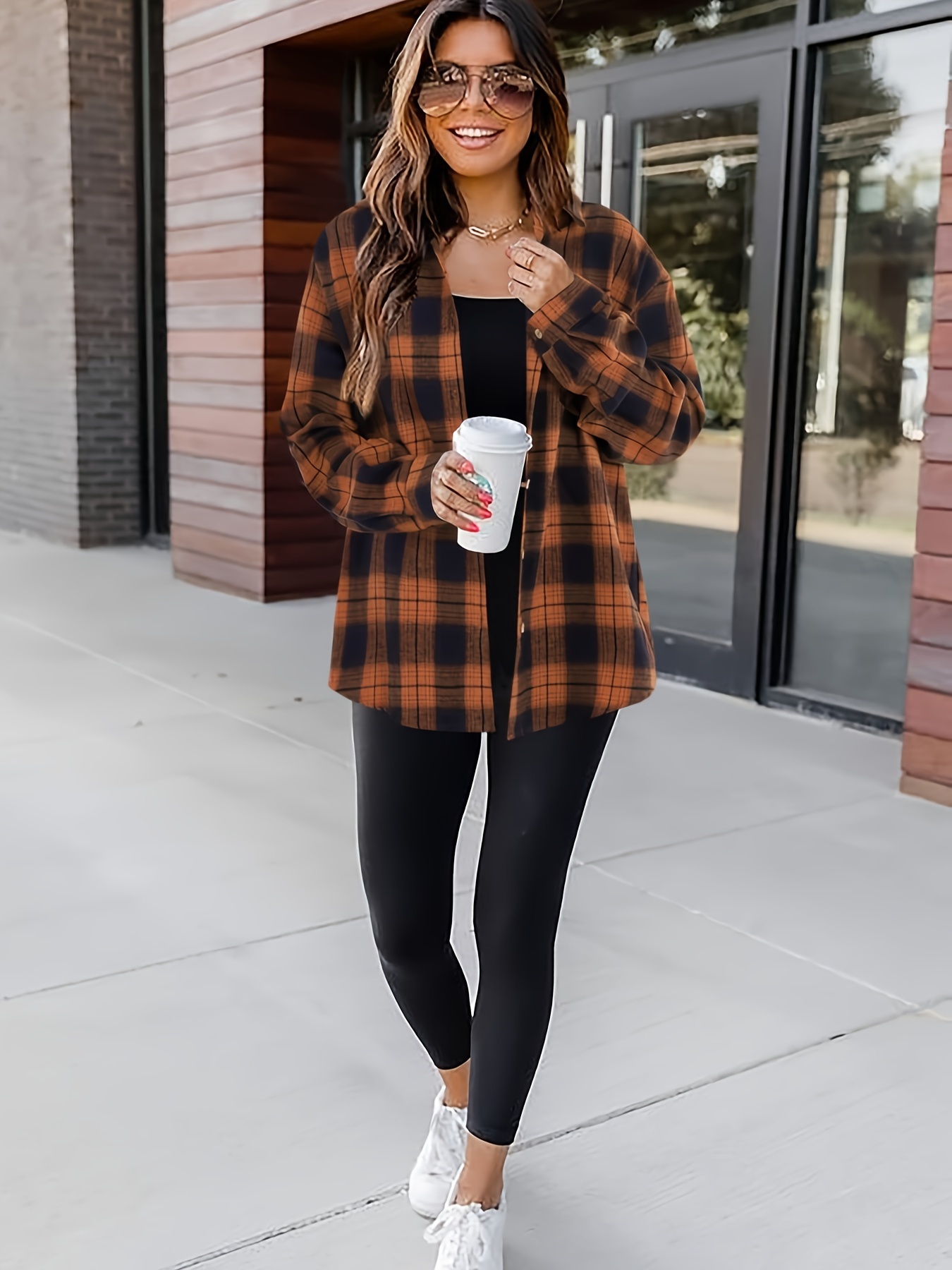 Franela Camisas De Cuadros Para Mujer Largas Franela Camisa