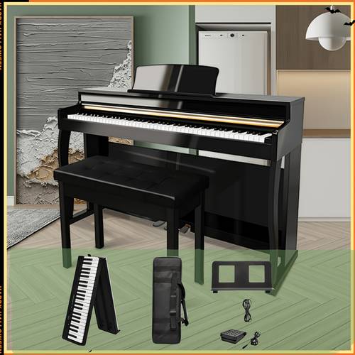 88 key full weighted hammer action digital piano portable foldable electronic keyboard for beginners adults wireless home practice grading close to acoustic piano ideal for learning self study travel performance