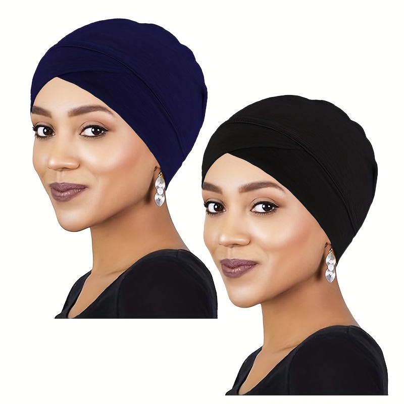 TEMU Conjunto de 2 piezas para Ramadán musulmán, gorro base, pañuelo elástico musulmán [Pañuelo para la cabeza de Medio]