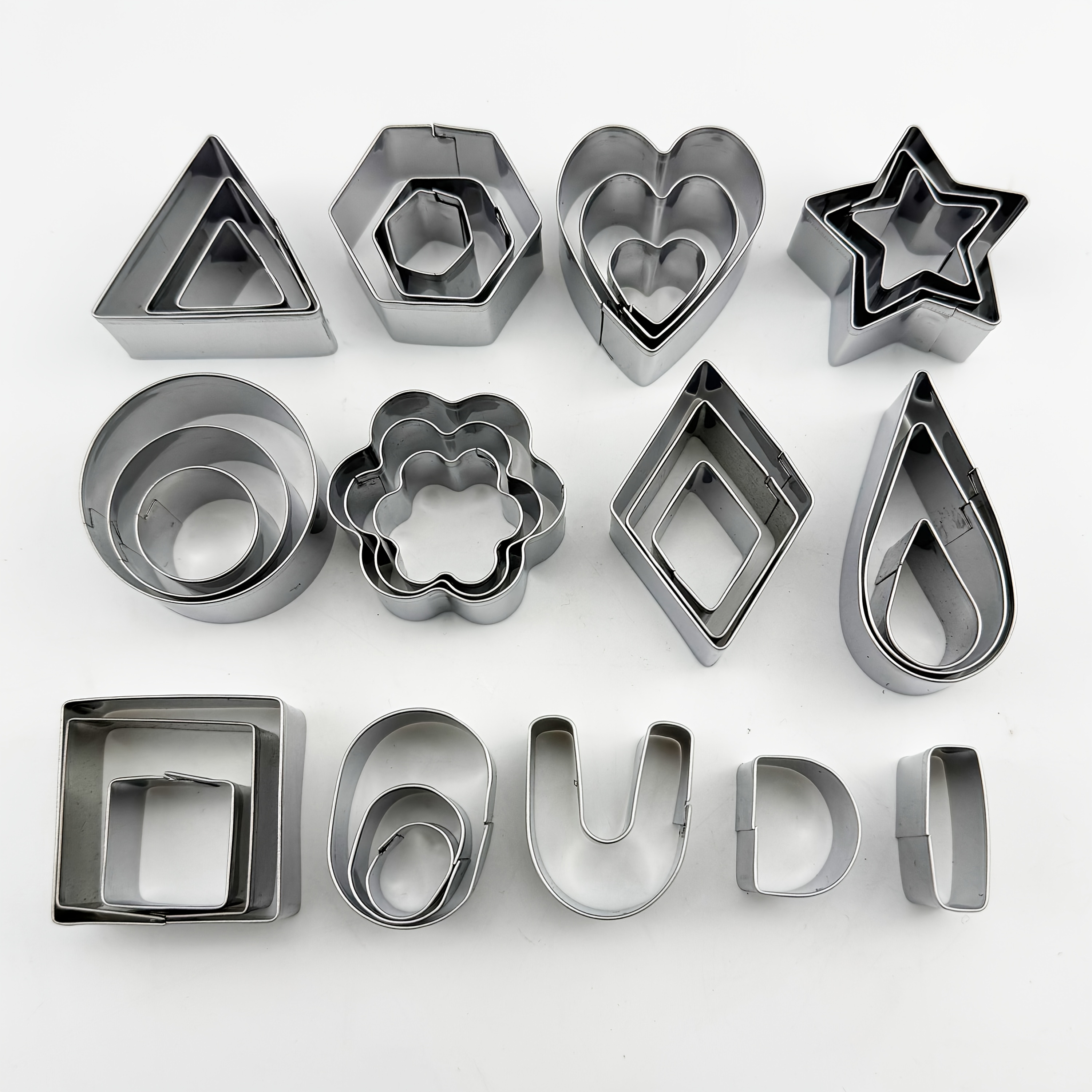 33pcs Polymer Clay Cutter - Stainless Clay Cutter For Polymer Clay Jewelry Making, Geometric Clay Earring Cutter, Soft Clay Mold