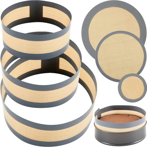 a set of 6 silicone baking mats designed for 4 7 and 9 inch springform pans preventing cakes from sticking to and sides easy to clean non stick silicone liners for baking cheesecake pans gray