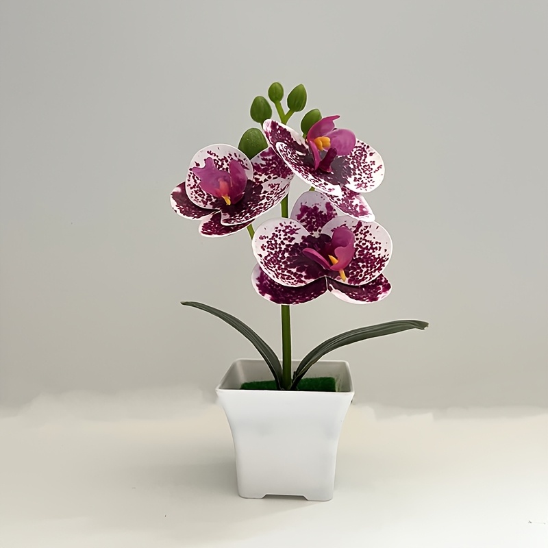 Home Decoration Simulation Flower Orchid, 3 Flowers, Window Decoration Simulation Flower, Office Desktop Decoration