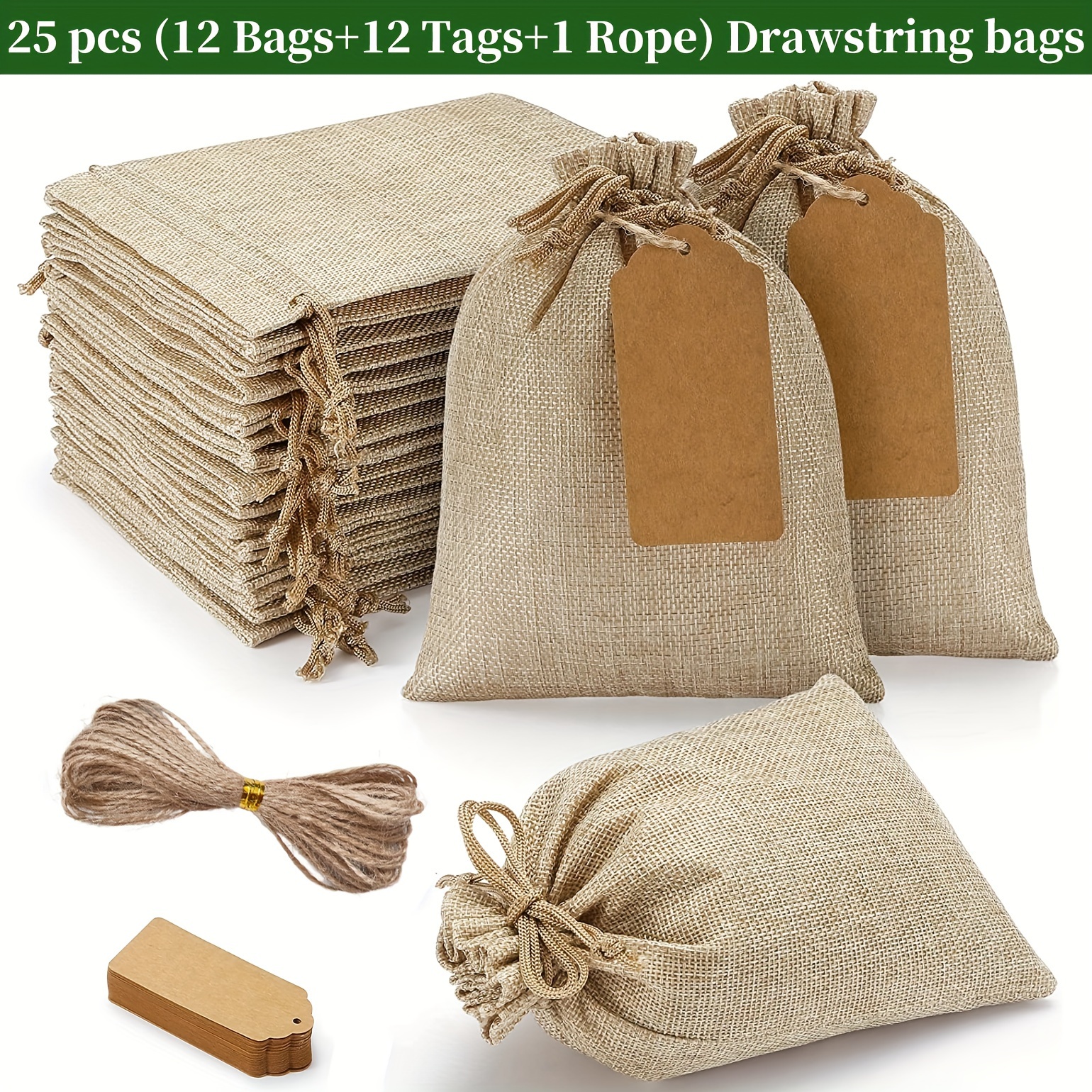 Burlap jewelry bags sale