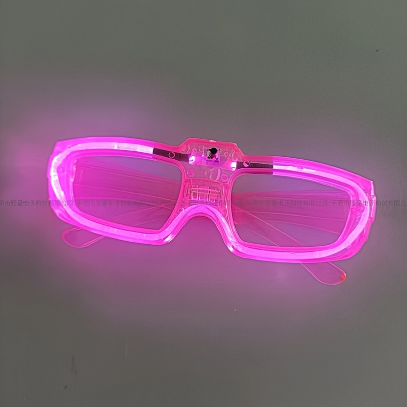 Neon LED Light Up Shutter Shaped Glow Glasses, Wireless El Glasses, El Wire  Fashion, Rave Costume Party, DJ Bright SunGlasses