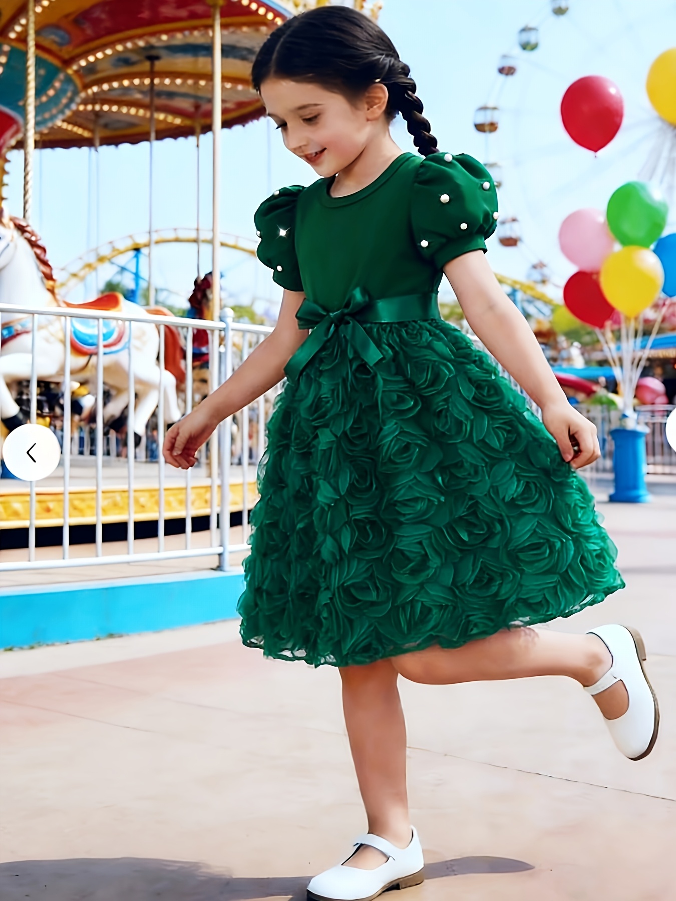 green dress toddler girl sold on Temu United States