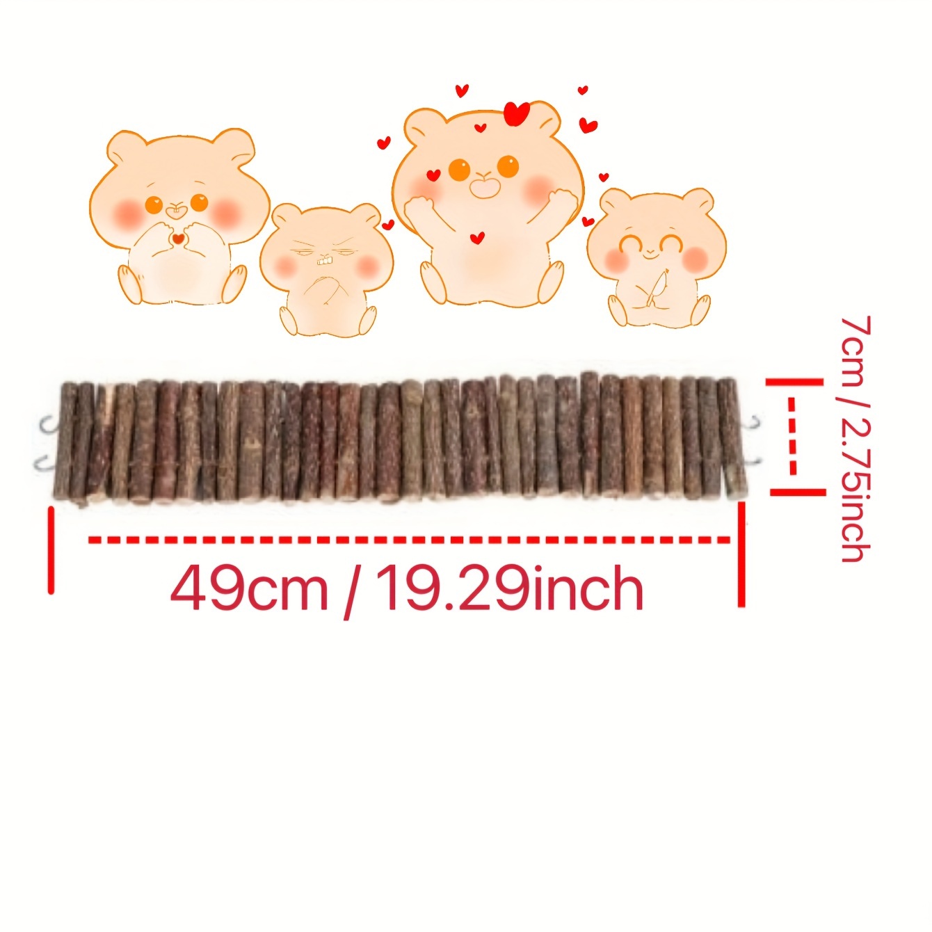 Image of Climbing Ladders And Fences For Habitat Decoration, Suitable For Hamsters, Mice, And , As Well As Crawling Toys And Cage Additions