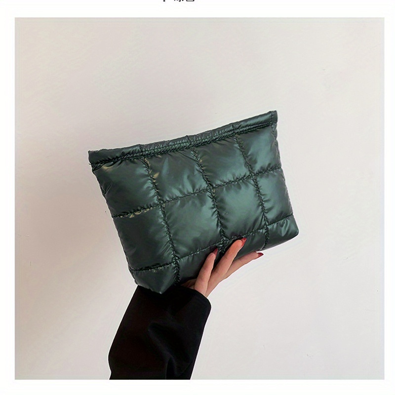 E-shop Vielseitige kleine quadratische Clutch, karierte lässige Kosmetiktasche