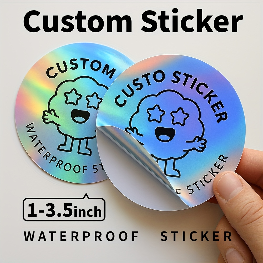 Personalized Holographic Vinyl Stickers for Business Logos
