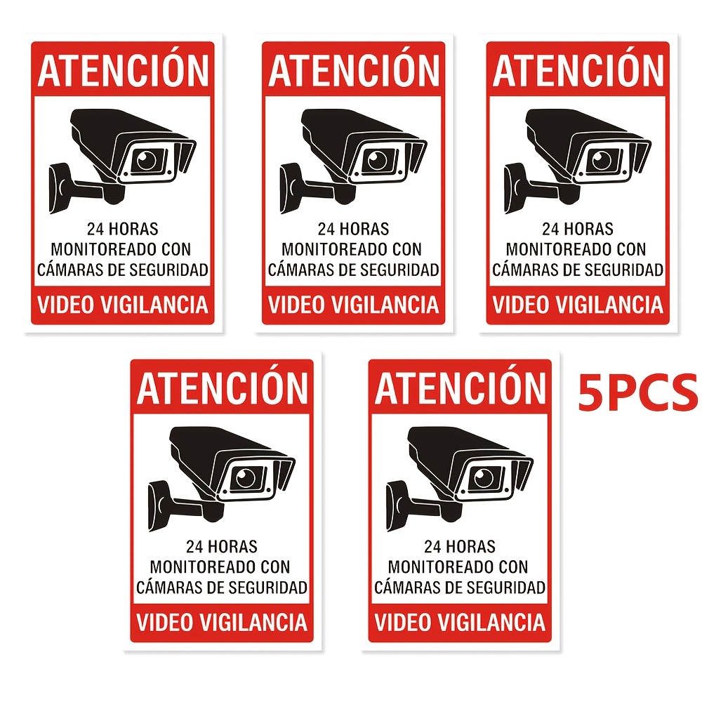 security camera signs sold on Temu United States