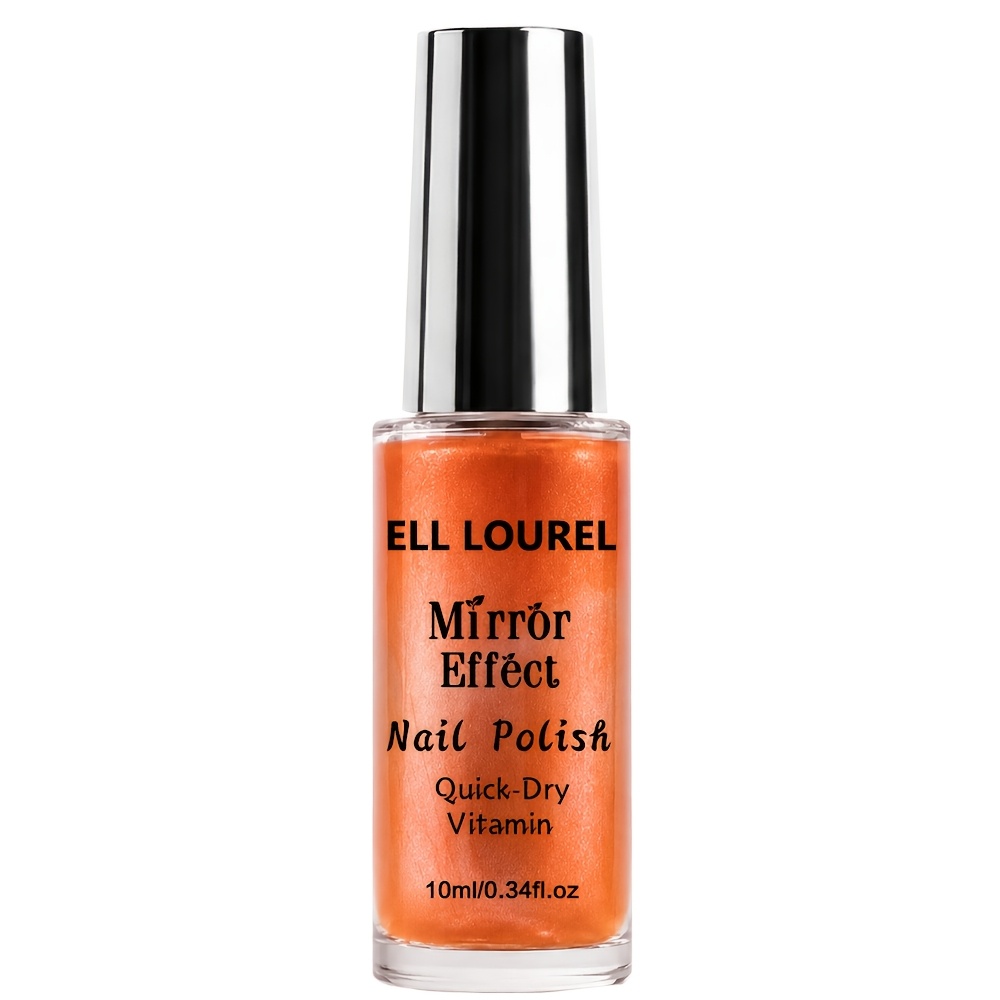 Ell Coral Pink Pearlescent Nail Polish, Drying, Smooth Application, Alcohol-free, Long-lasting Glossy End, Suitable For Daily And Parties, Durable Formula