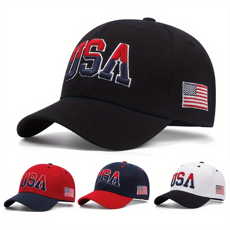 

Usa Embroidery Baseball Cap For Men Hip Hop Fashion Cap For Women Outdoor Visor Snapback Cap