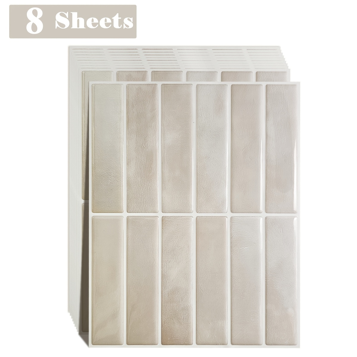 TEMU 8 vellen zelfklevende wandpanelen, 11,4 x 9 inch - Gemakkelijk te snijden en te onderhouden voor keukenachterwand en kamerdecoratie, waterdicht,