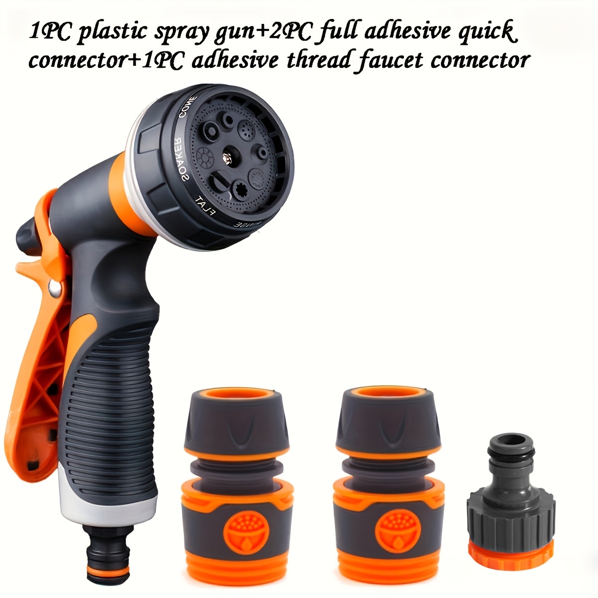 Image of 4pcs/set Household Irrigation And High-pressure Gun Set, Multi-functional Spray Gun Set For Gardening Glue Watering, Car Washing And Floor Washing, Etc