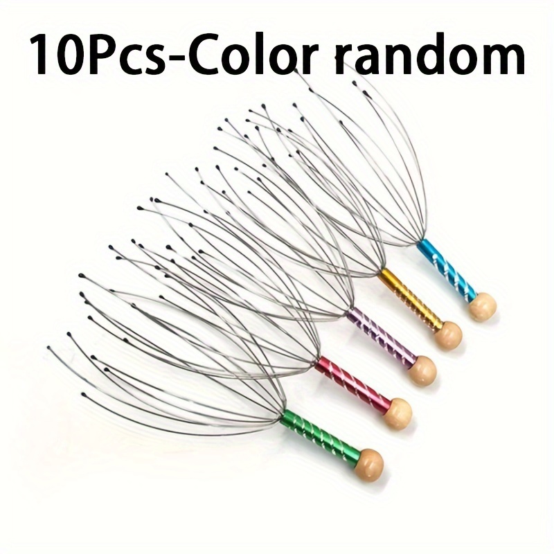 3pcs 10pcs head massager octopus   extractor massage comb   scalp   apparatus color random