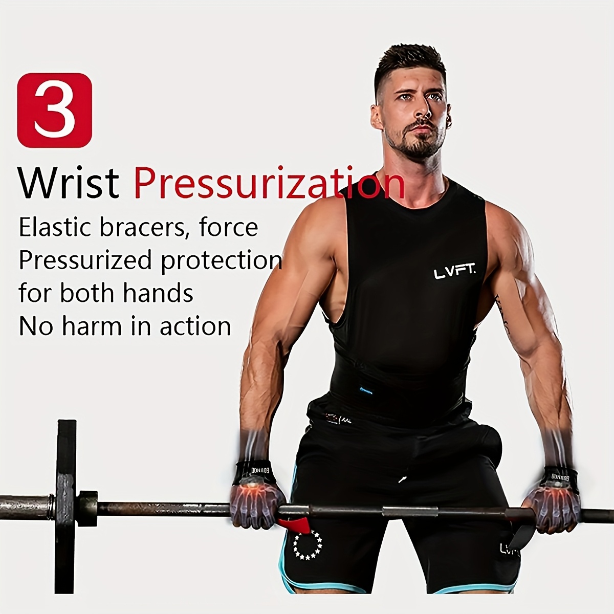 2pcs Lifting Wrist Straps for Weightlifting Silicone Anti-slip Weight Lifting Straps for Men & Women Gym Fitness Deadlift Straps