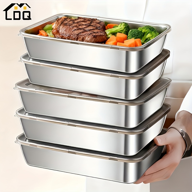 ldq 5 st rostfria stapelbara matförvaringsbehållare – - Temu Sweden