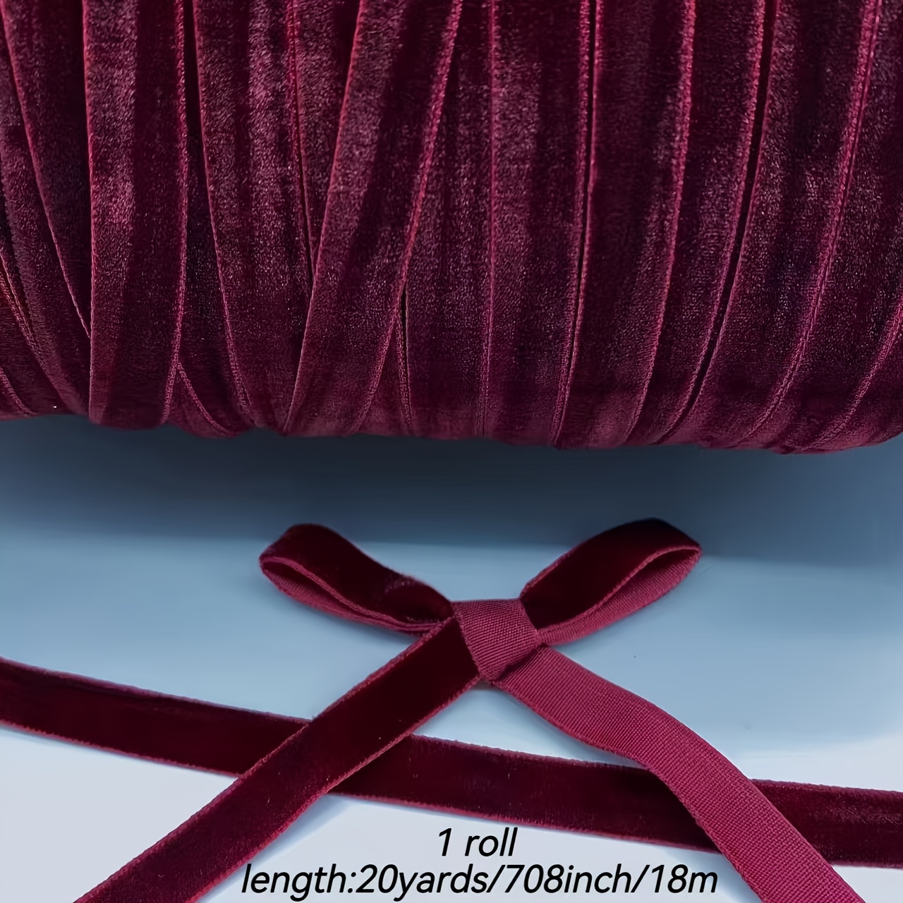 20 Yards Long (10mm Wide) Luxury Handmade Velvet Ribbon | Perfect For Christmas, New Year, Party, Wedding Gift Bow Packaging, Ideal For Valentine's, Carnival, 's Day - Army Green