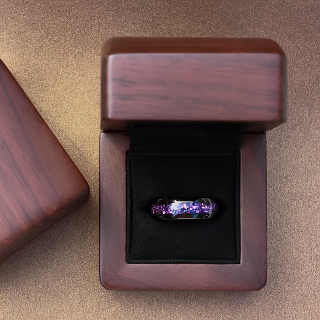 Lab Artificial Alexandrite Ring Wedding Band, Men's