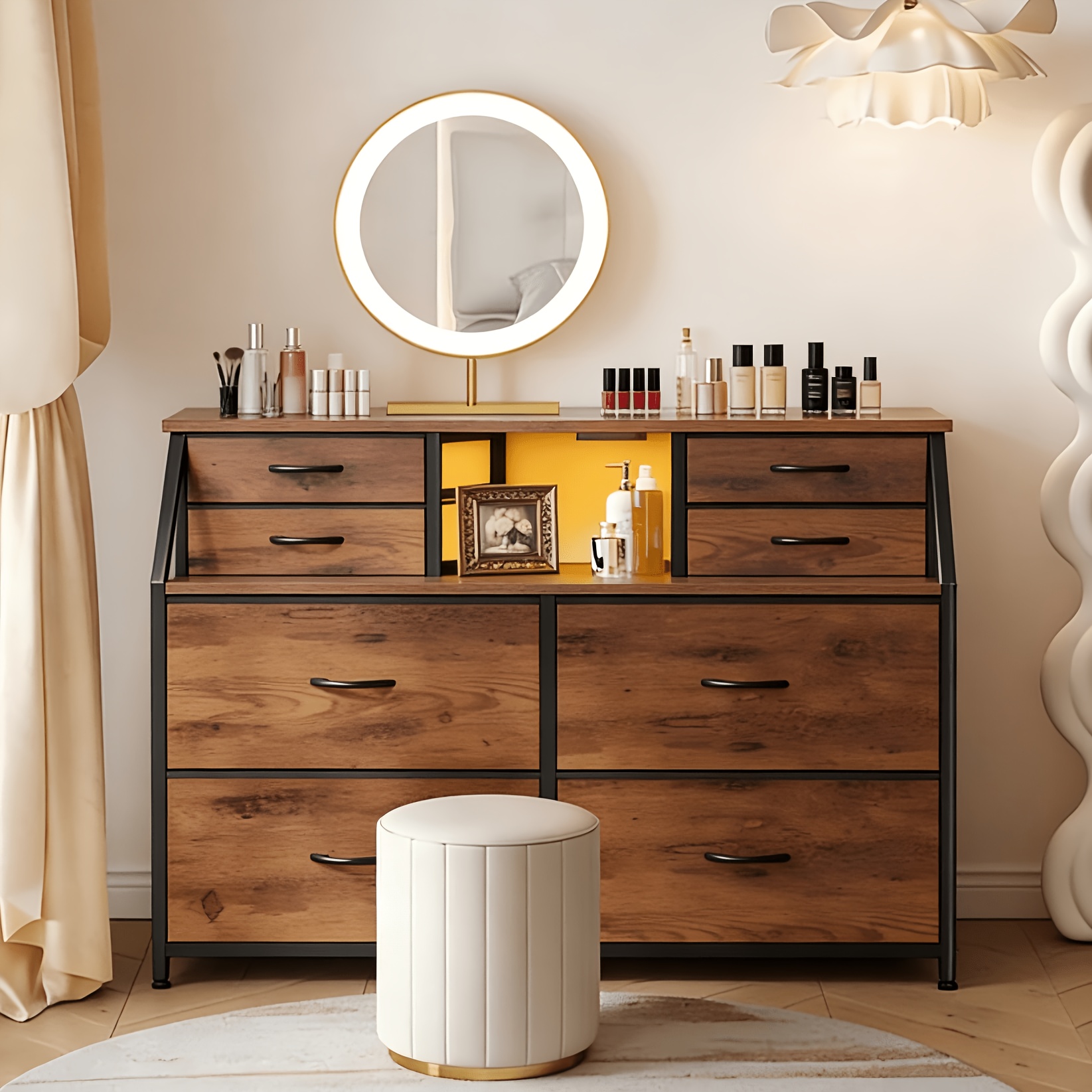 black dresser for bedroom sold on Temu United States
