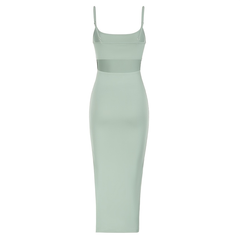 y2 backless spaghetti strap long dress semi sheer - Temu