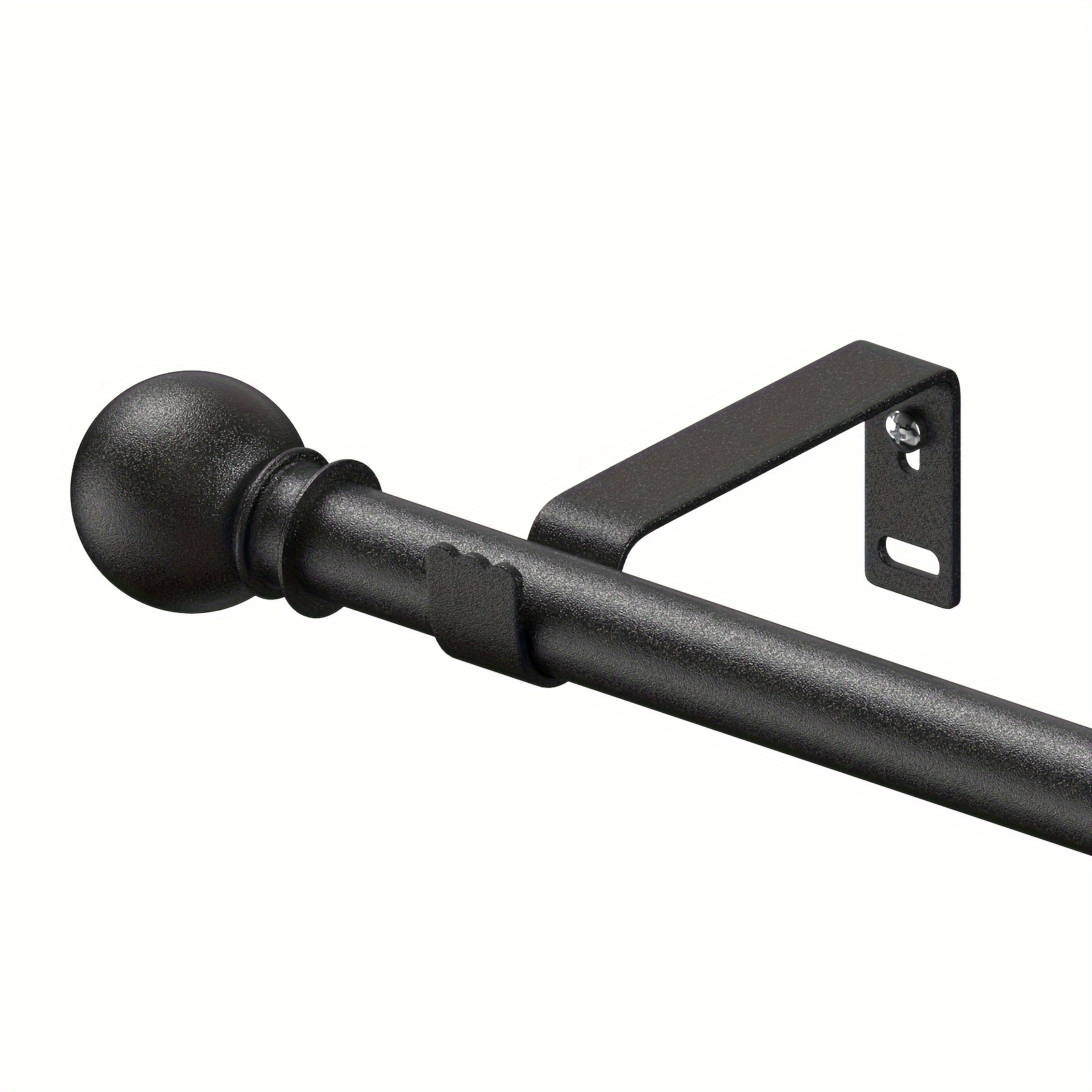 TEMU 1pc Adjustable Curtain Rod For Window, 5/8 Inch Metal Rod With Stand/brackets, Small Curtain Rod Set, Modern Simple Decorative Style, Matte