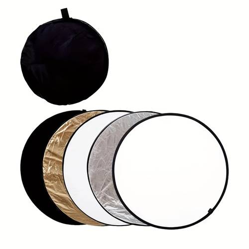 5 in 1 collapsible multi disc reflector for photography in sizes 60cm 80cm and 110cm designed for studio use high quality