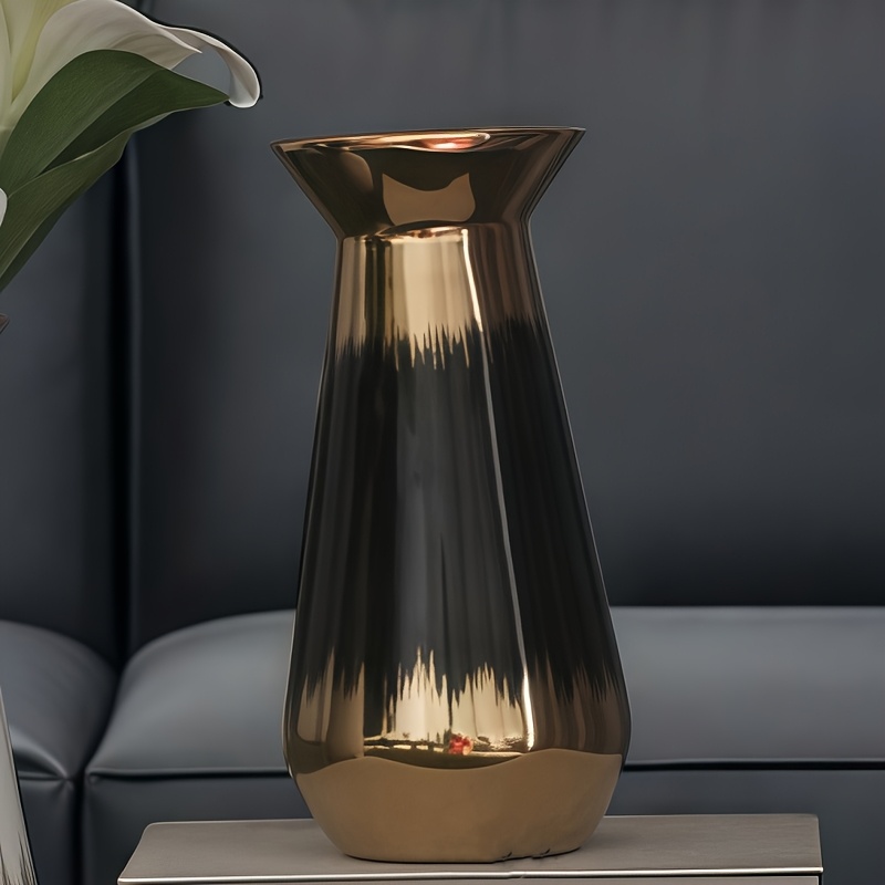 Modern Scandinavian Minimalist Ceramic Vase - Round Elegant Decorative Vase Suitable For Living Room, Dining Table Centerpiece, Wedding & Decor - Ceramic Flower Vase