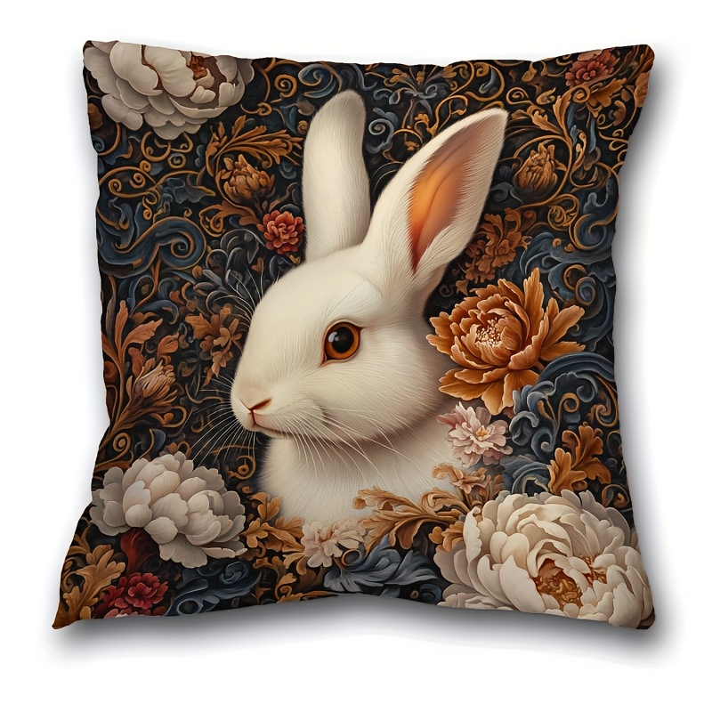 

1pc, Easter Bunny, Egg, Short Plush Pillow Case