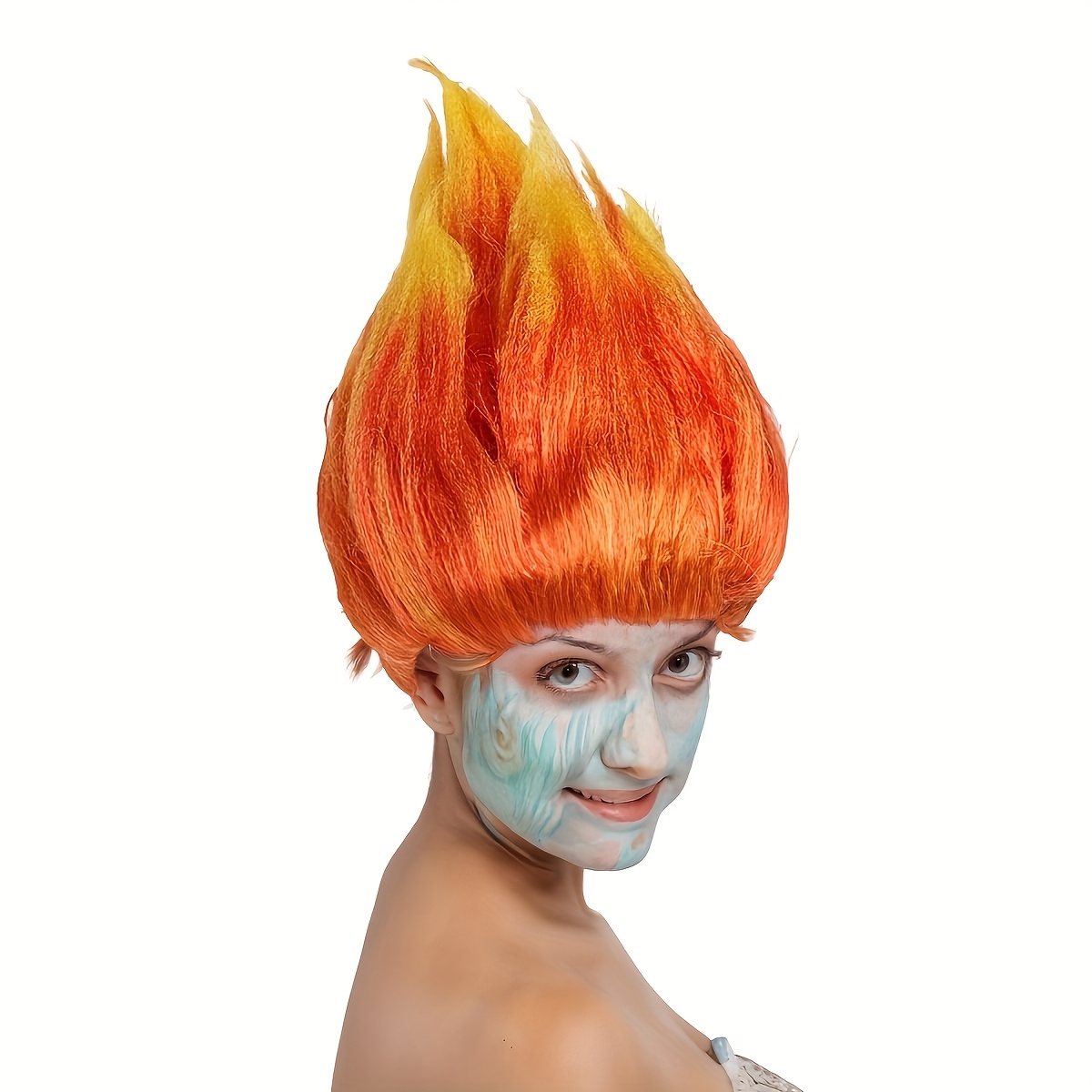 Holiday Flame Wig For Halloween, To Music Festivals And Cosplay Parties