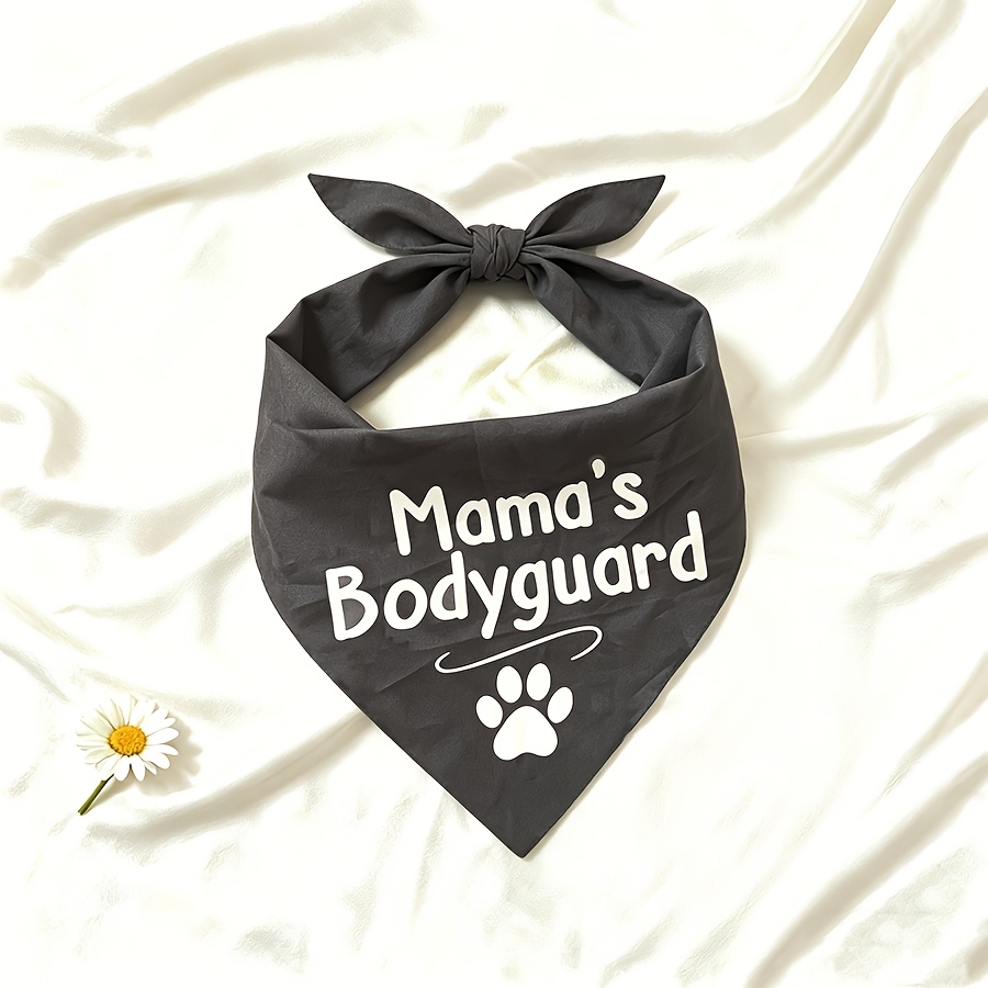 "mama's " Print Dog Triangle Bandana, Funny Slogan Pet Scarf, Adjustable For Small Medium Dogs Cats, Bib For Daily Wear, Photoshoots & Gifts, Pet Accessories